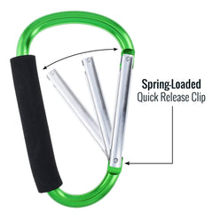 ASR Outdoor aluminum construction carabiner highlights lightweight durability