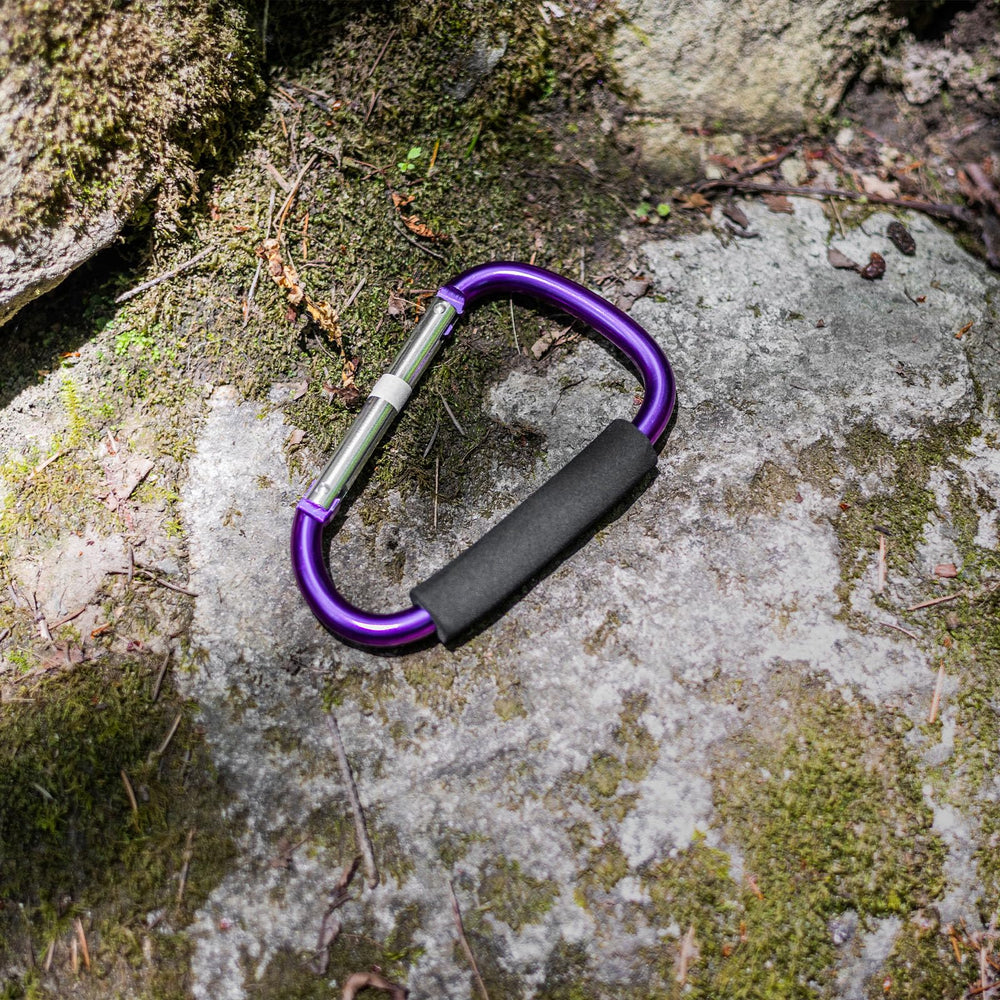 ASR Outdoor durable aluminum carabiner in purple suitable for everyday carry.