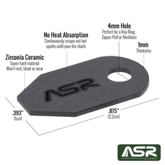 ASR Outdoor fire starter with paracord attachment for quick access