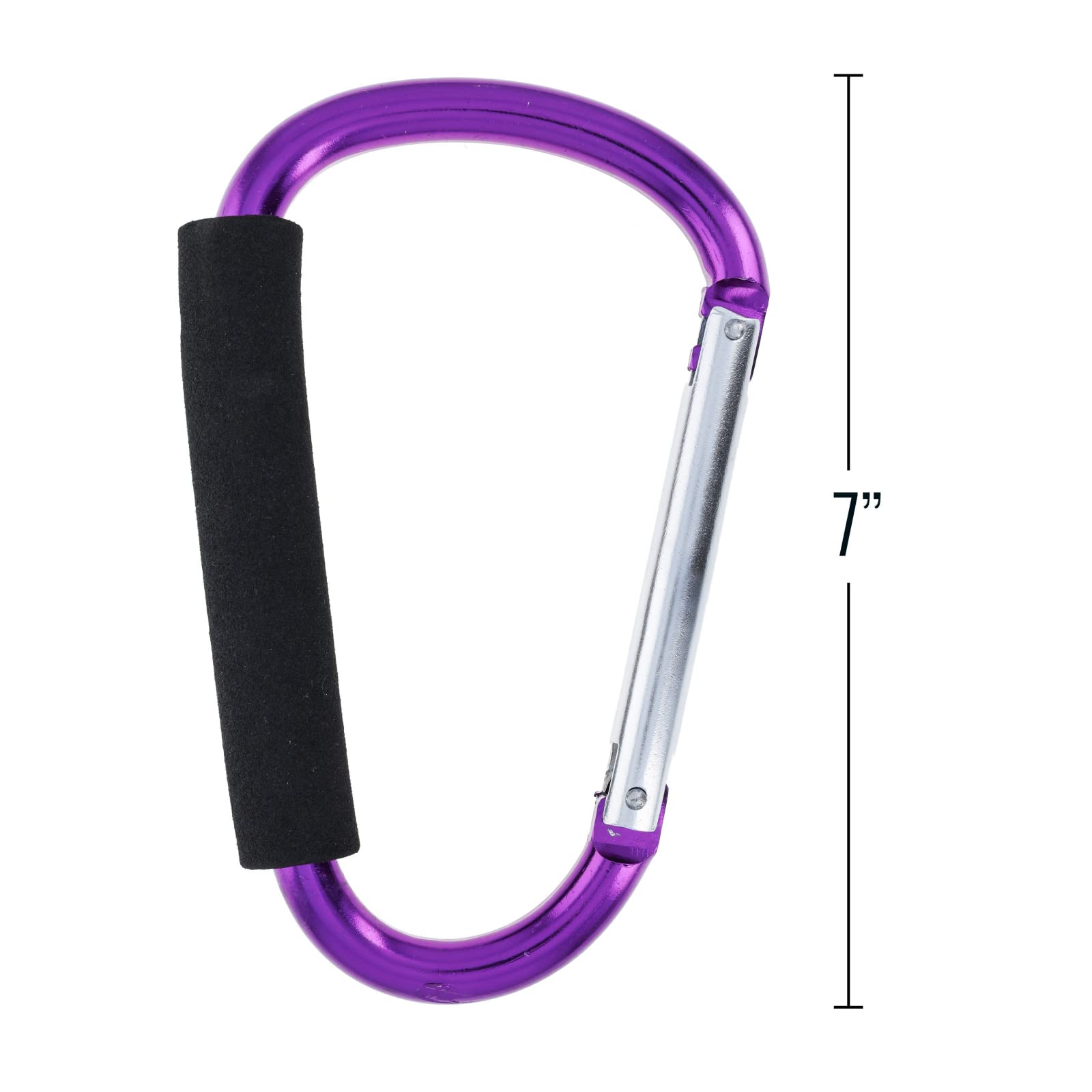 ASR Outdoor purple carabiner attachment ideal for backpacks and gear organization.