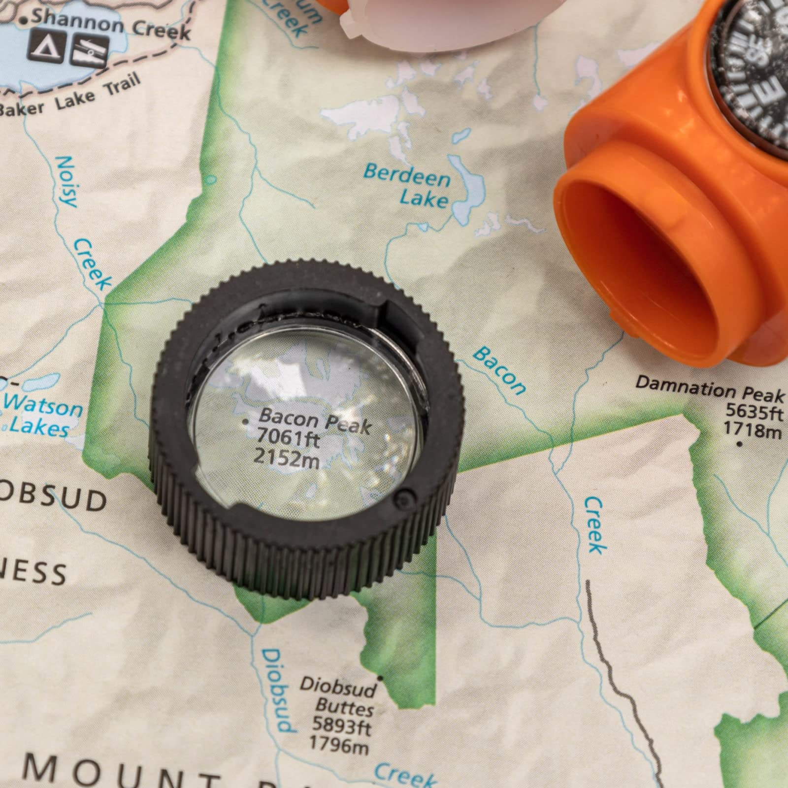 ASR Outdoor LED flashlight built into kid-friendly survival tool.
