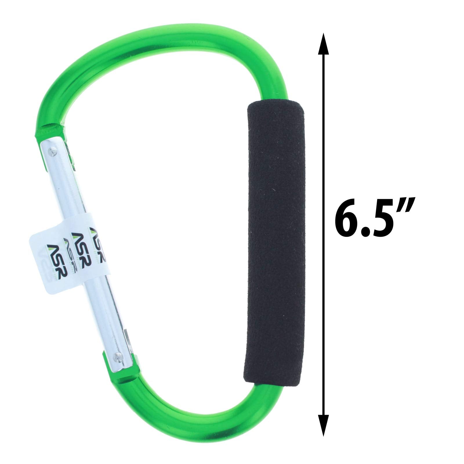 ASR Outdoor not-for-climbing carabiner in green warning color