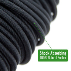 ASR Outdoor shock cord reel in black 30 ft ready for outdoor repairs.