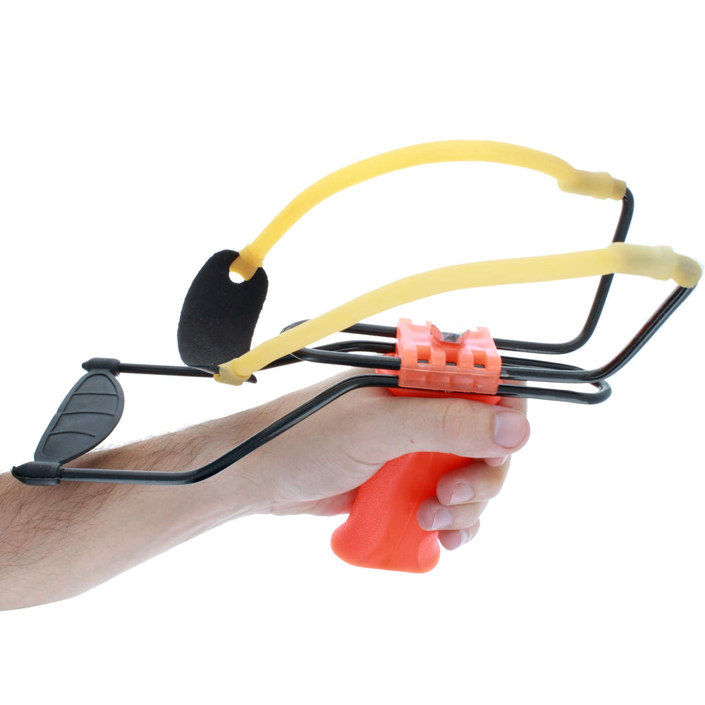 ASR Outdoor slingshot with wrist support promotes steadier launches.