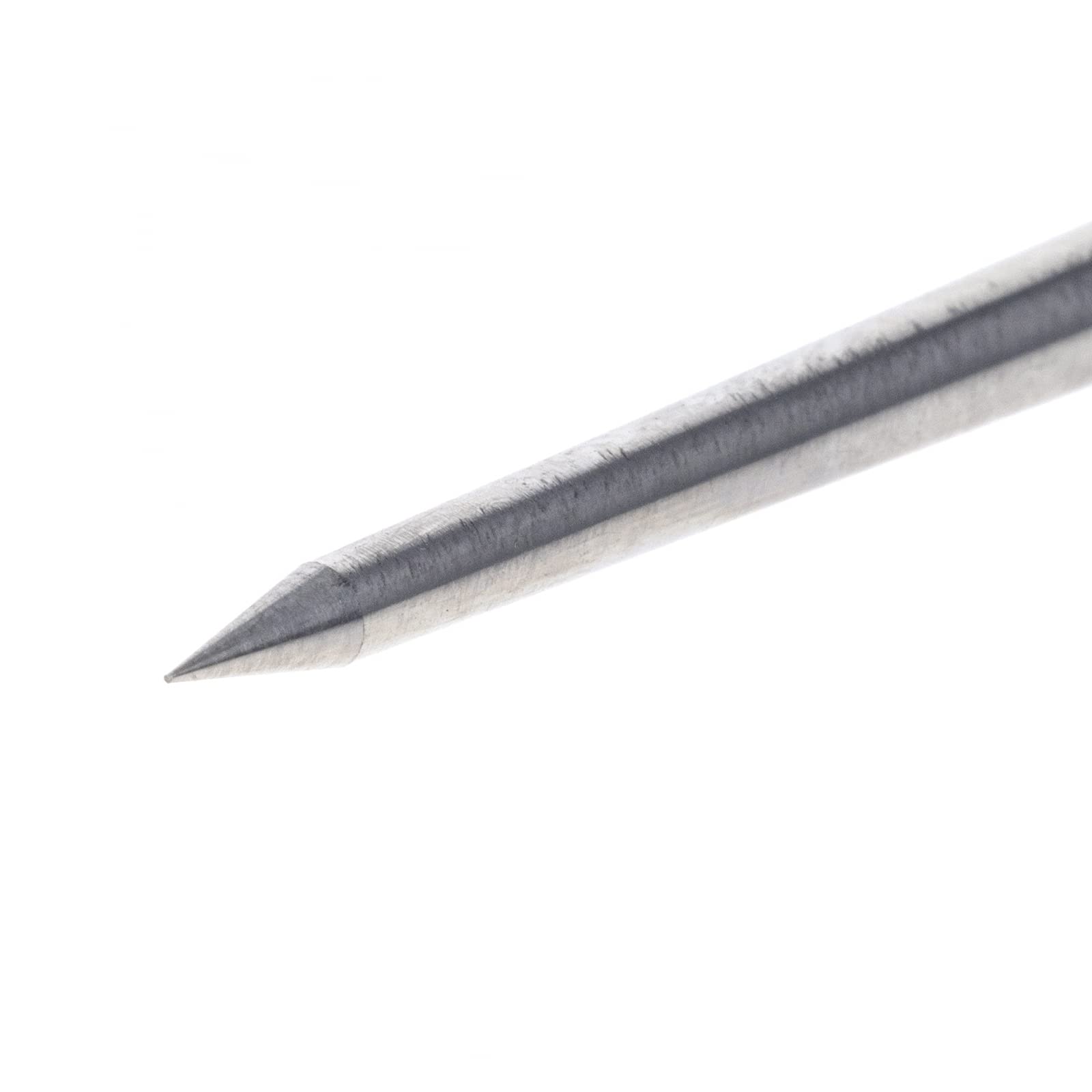 ASR Outdoor Solid Titanium Ice Pick handle texture shows scalloped grip