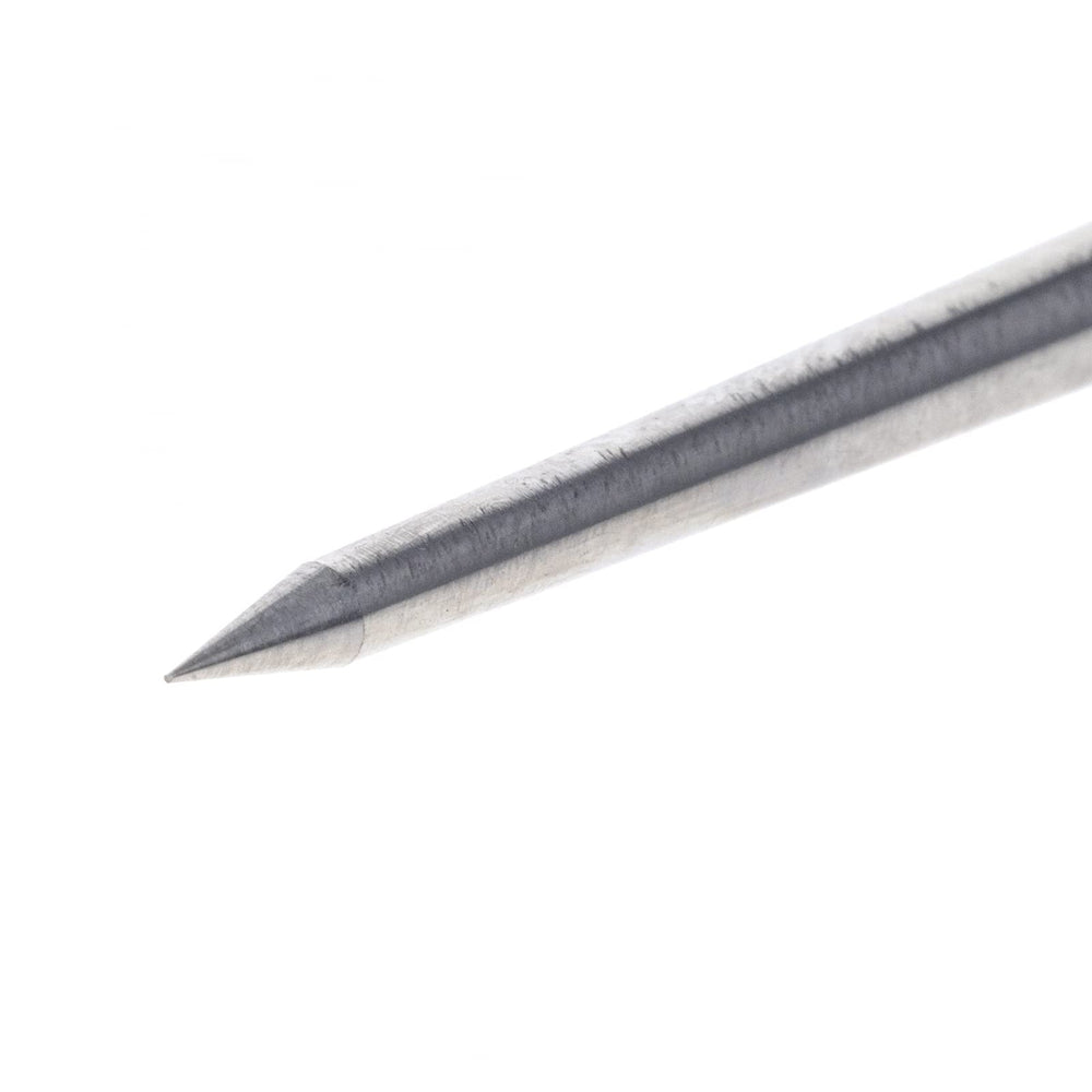 ASR Outdoor Solid Titanium Ice Pick handle texture shows scalloped grip