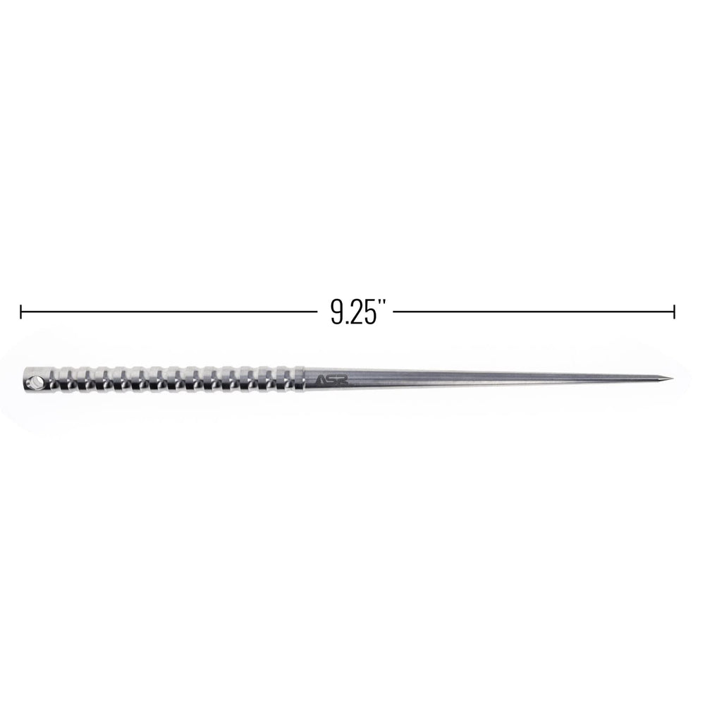 ASR Outdoor Solid Titanium Ice Pick lanyard hole for secure carry