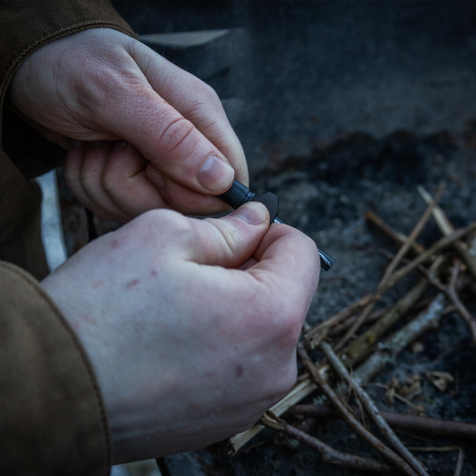 ASR Outdoor Striker demonstrates sparks in low light