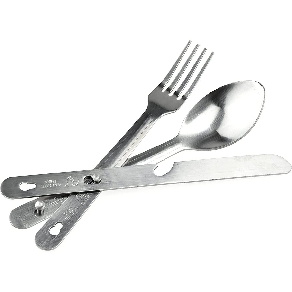 ASR Outdoor 2-pack minimalist utensils with knife for lightweight trail dining.