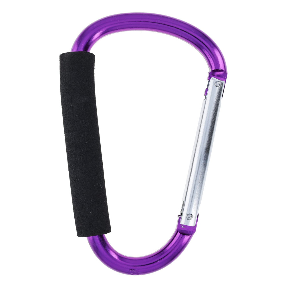 ASR Outdoor XL carabiner attached to a backpack for hiking gear organization.