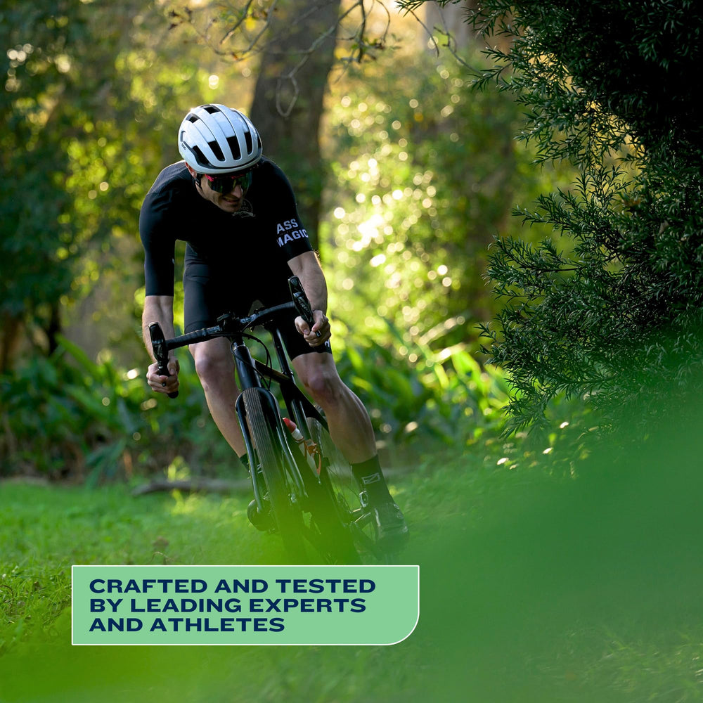 Athlete preparing before ride with ASS MAGIC Chamois Cream