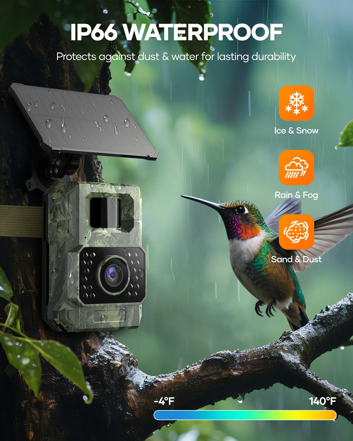Assark IP66 rugged design endures harsh weather.