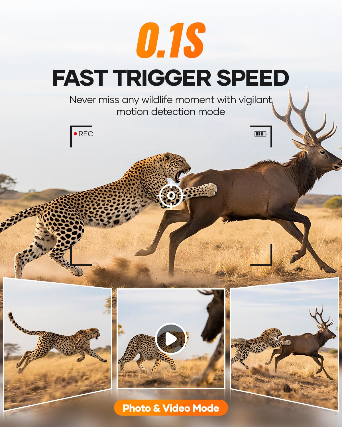 Assark Trail Camera includes 32GB SD card for fast setup.