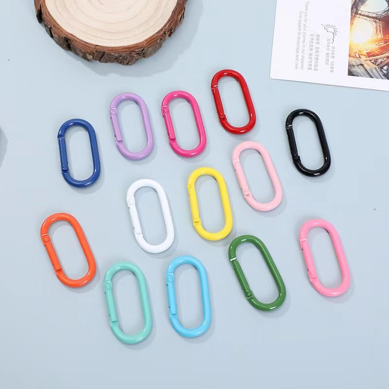 Assorted colors aluminum carabiners clipped to backpack for versatile attachment