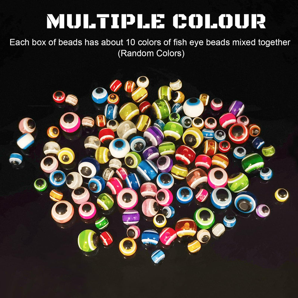 Assorted color fishing eye beads for lures and rigs