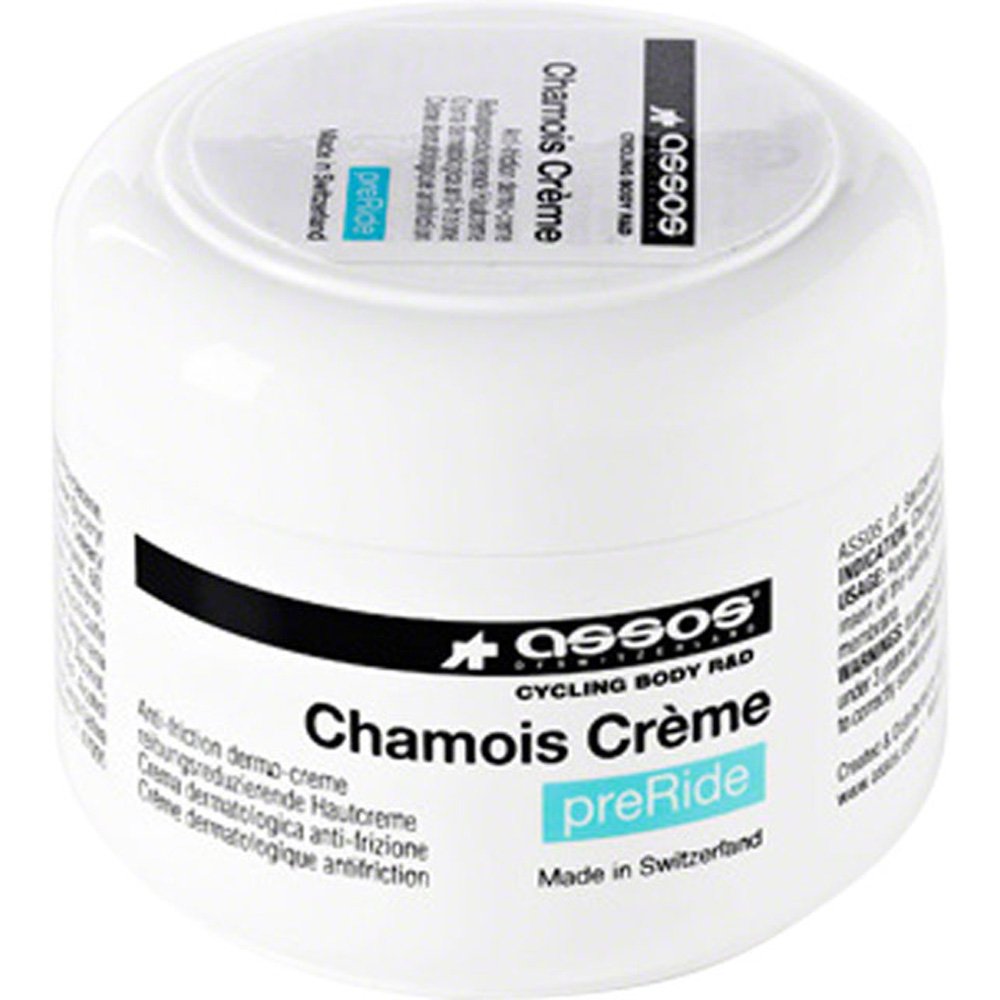 Assos Chamois Cream jar for long rides reduces friction and enhances skin comfort