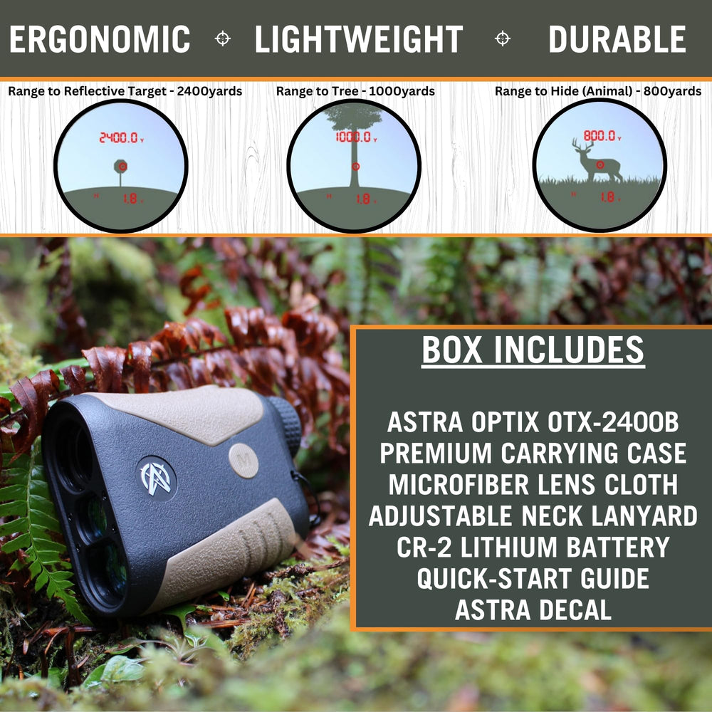 Astra Optix OTX2400B modes for archery and golf enable versatile distances