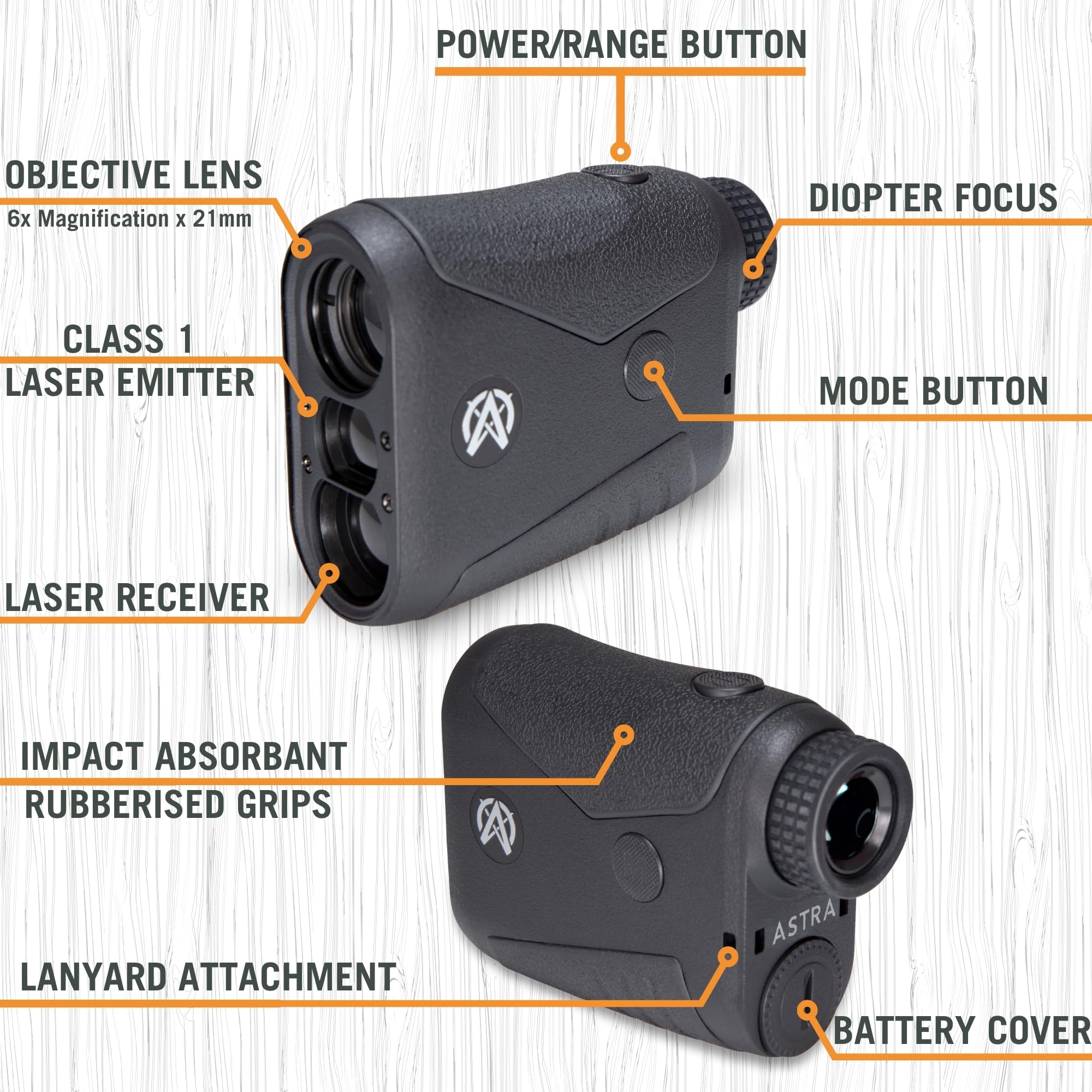 Astra Optix OTX/HTX1600 LCD readout with adjustable brightness supports low-light visibility.