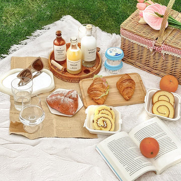 AstraSpark blanket showing 91x71 size for spacious family picnics.