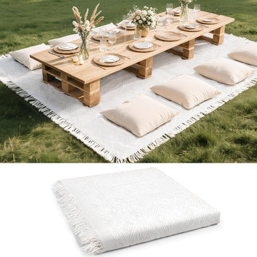 AstraSpark blanket folded for portable outdoor use, ideal for picnics.