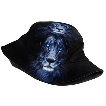 Close-up of polyester fabric with lion pattern on ASYG hat