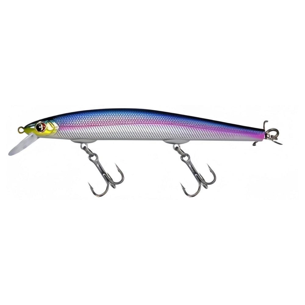 ASYHV 3D Minnow suspending lure in blue purple with holographic finish