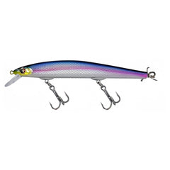 ASYHV 3D Minnow suspending lure in blue purple with holographic finish