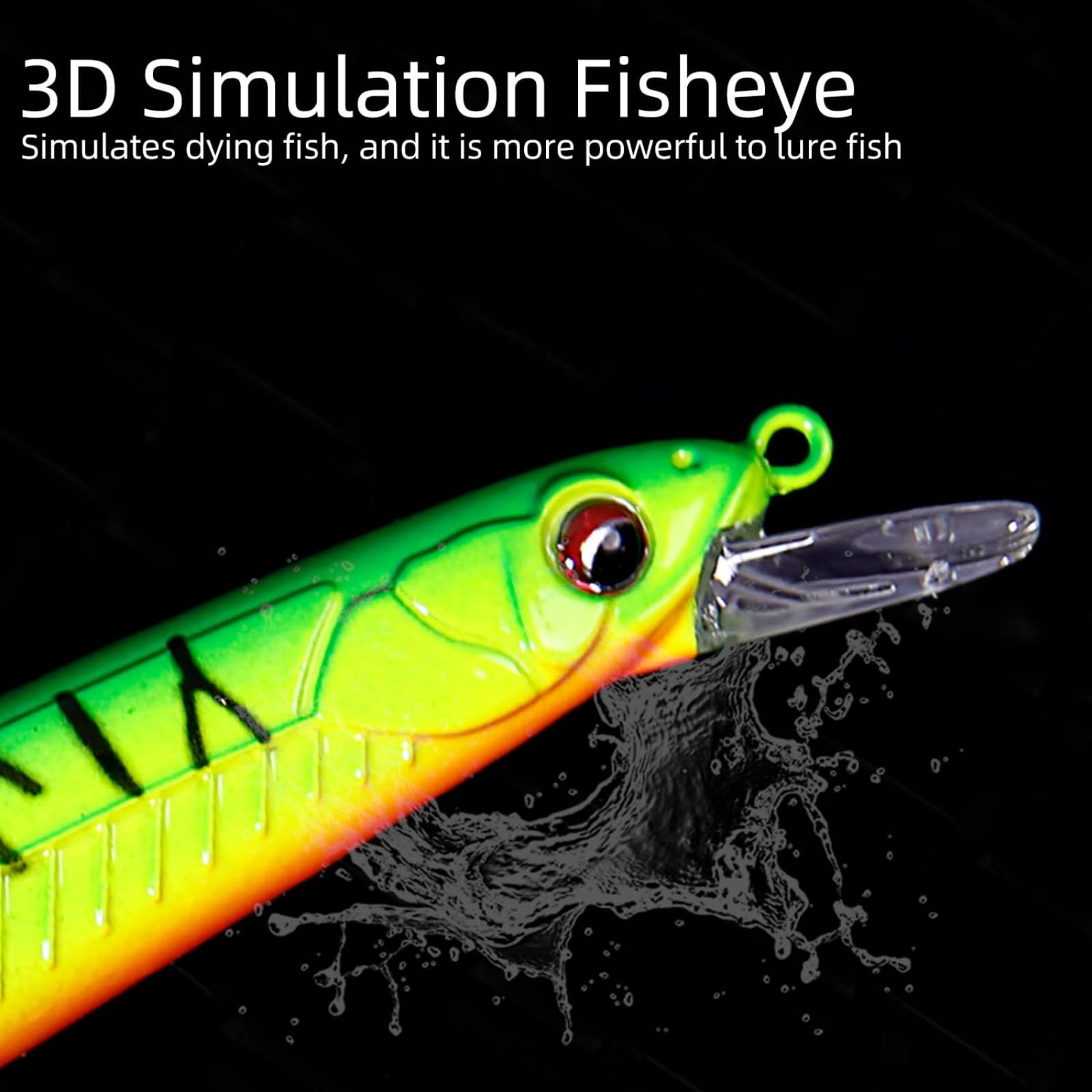Close-up of graphics and holographic finish on ASYHV lure