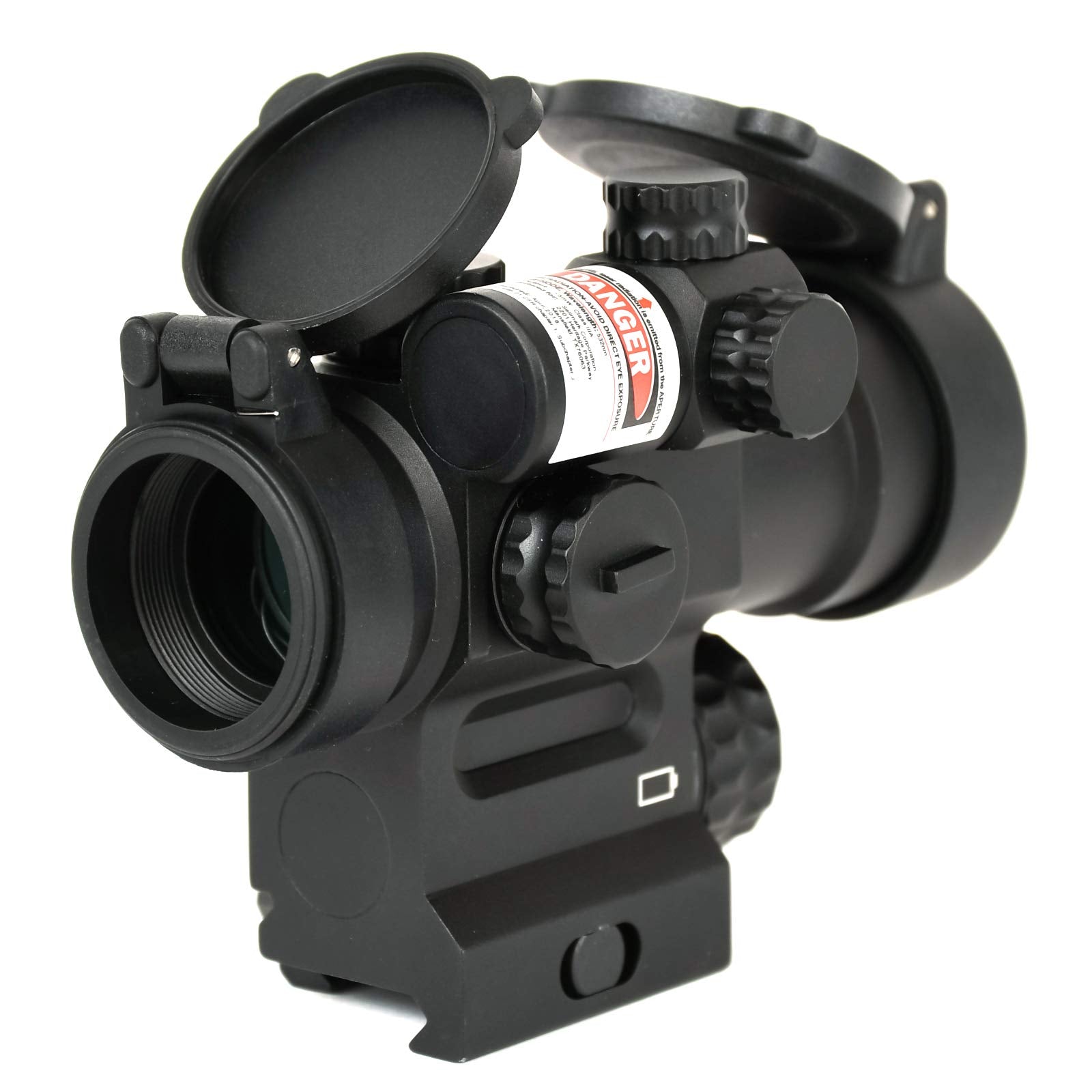 AT3 LEOS flip-up lens caps protect optics in the field.