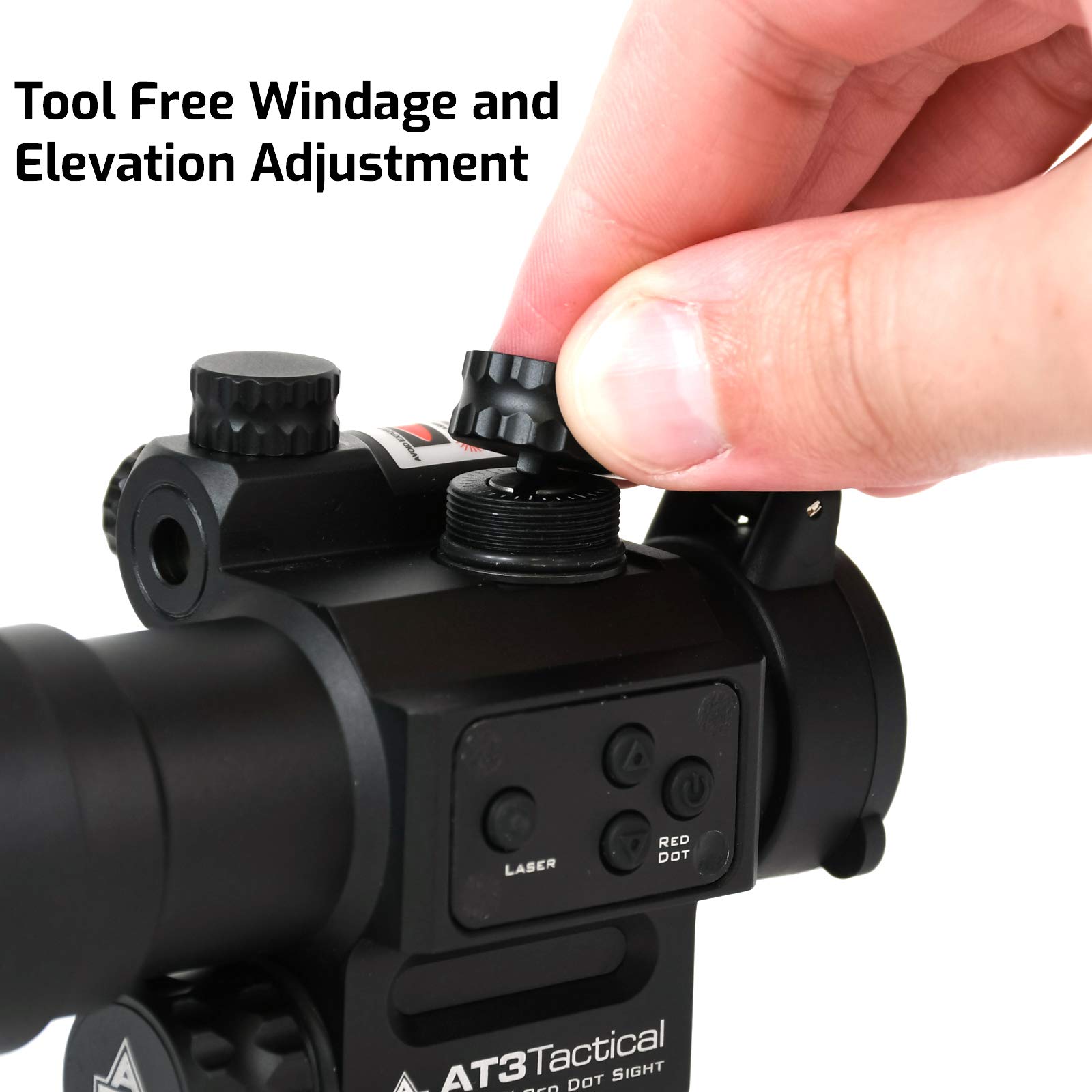 AT3 LEOS windage and elevation dials enable precise adjustments.