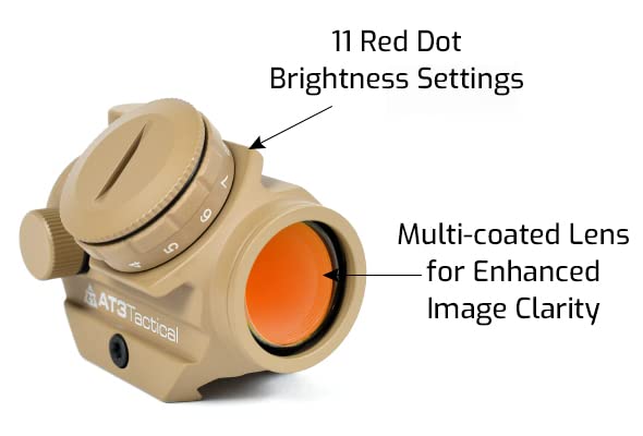 AT3 Tactical RD-50 battery life up to 50,000 hours with low setting