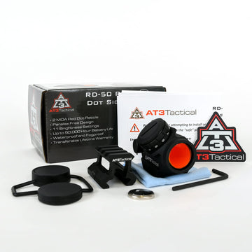 AT3 Tactical RD-50 Pro Renata CR2032 battery included for immediate use.