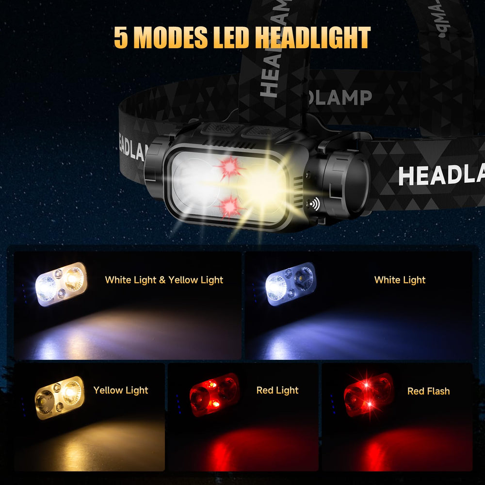ATDOALL lightweight headlamp shown for extended-wear comfort