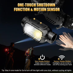 ATDOALL headlamp six-pack in use during night run demonstrates bright, hands-free lighting