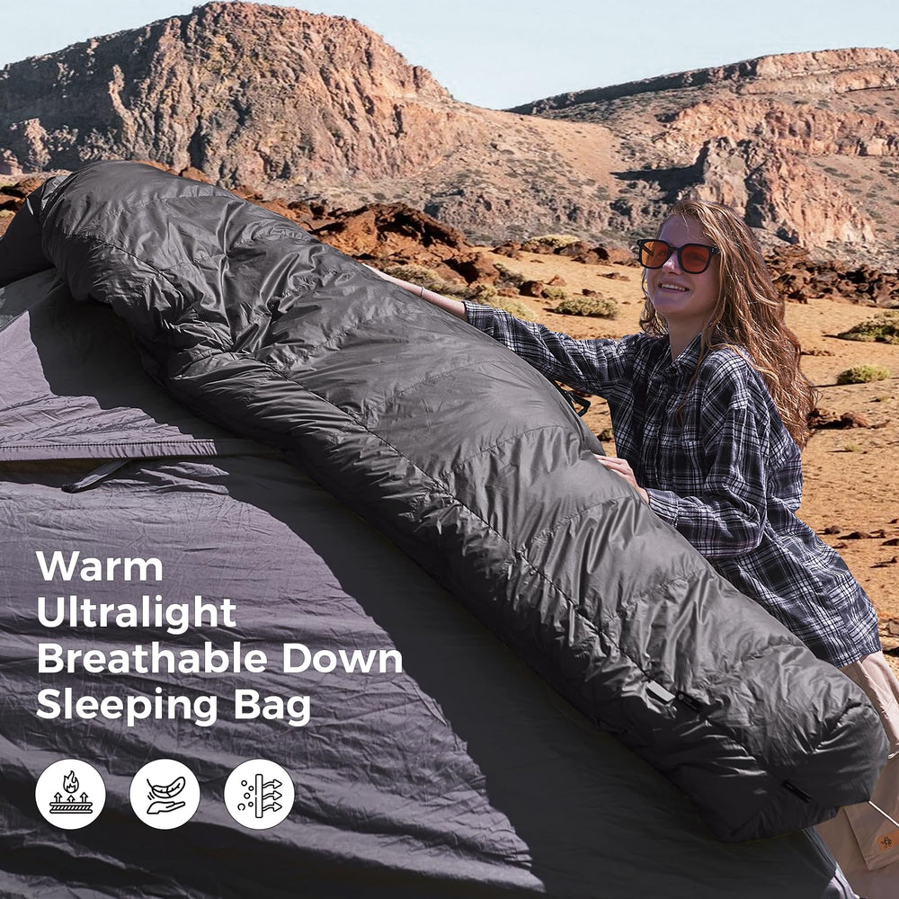 ATEPA down sleeping bag 700FP down fill warmth without bulk