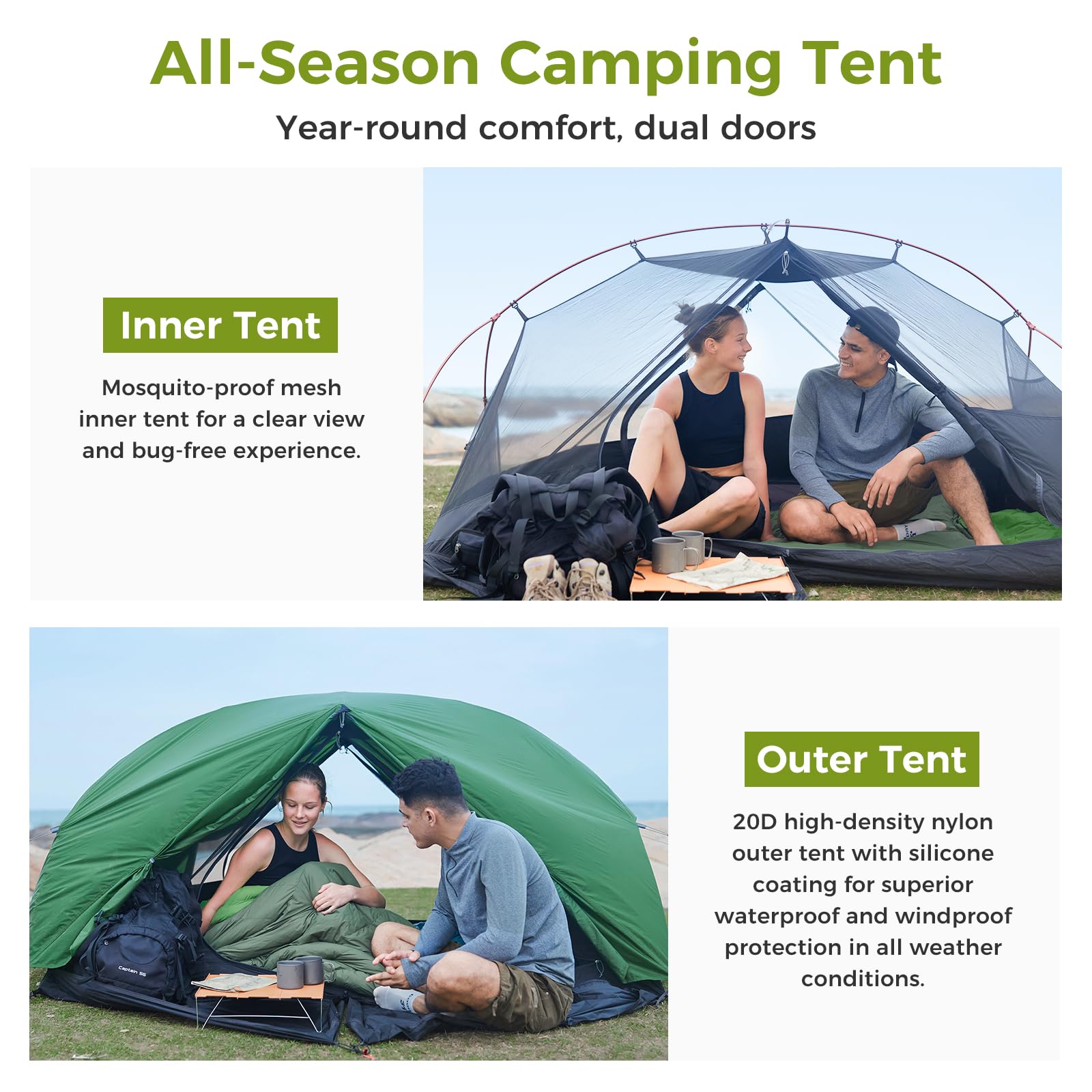 ATEPA tent spacious interior ideal for sleeping gear and relaxation