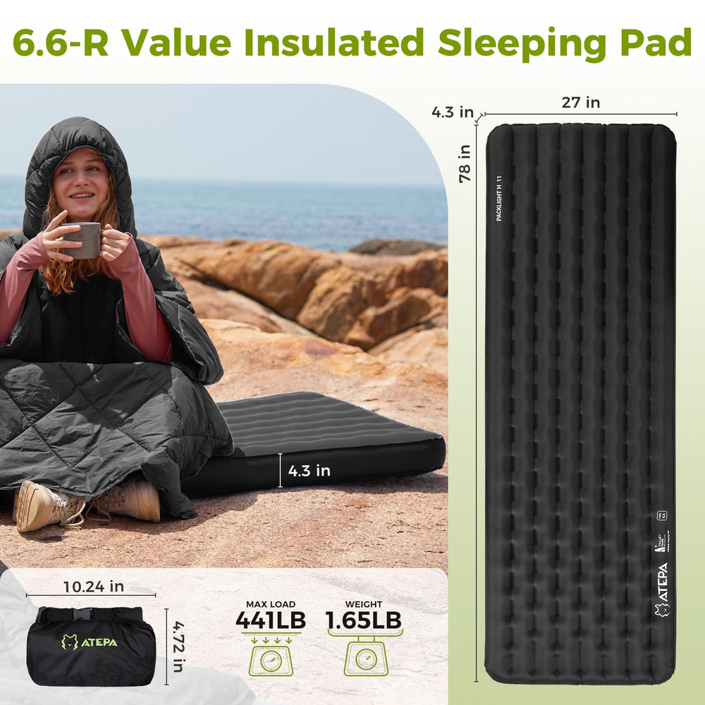 ATEPA ThermAir Pro with 7-layer heat-locking design for reliable warmth on cold nights.