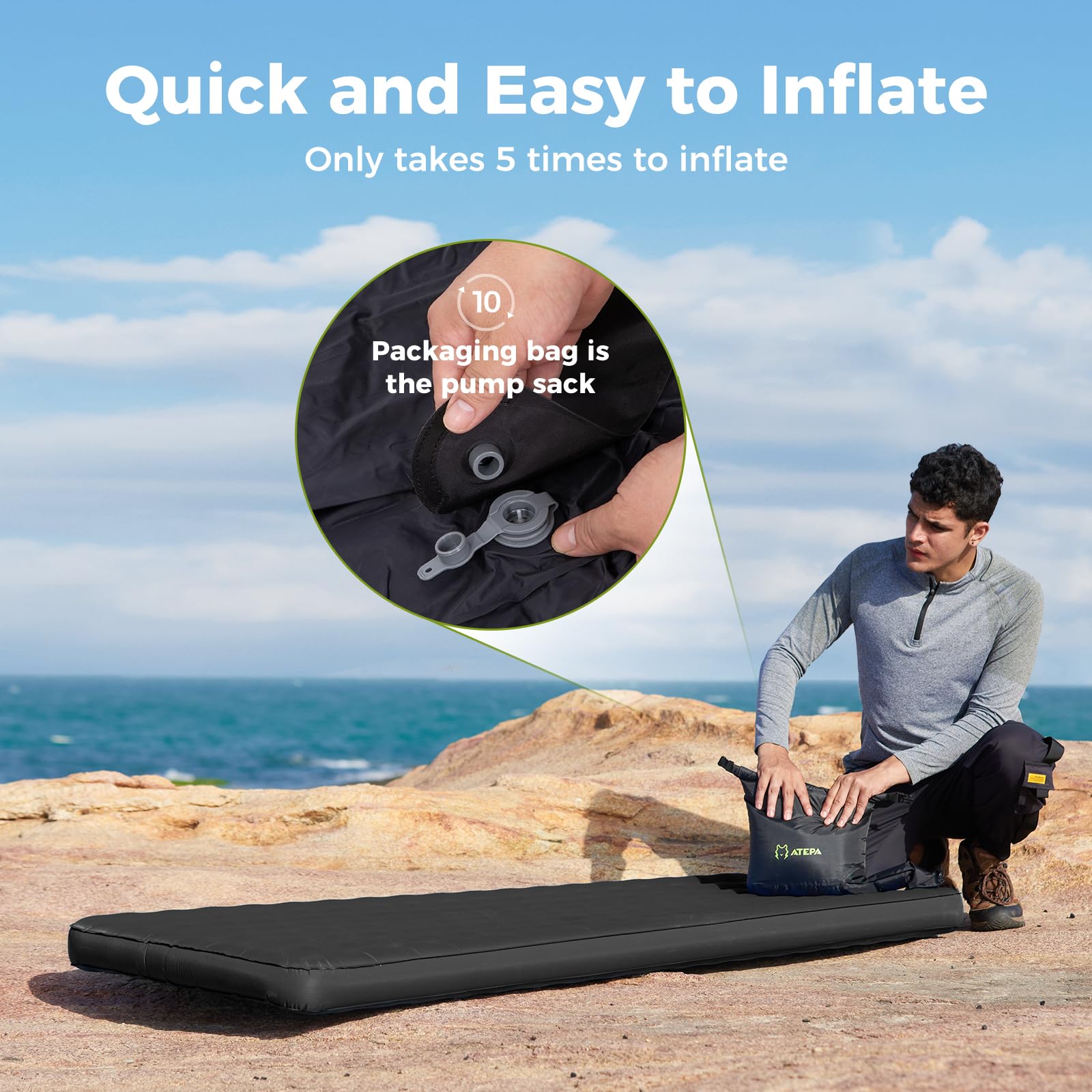 ATEPA ThermAir Pro uses tear-resistant nylon for rugged durability.