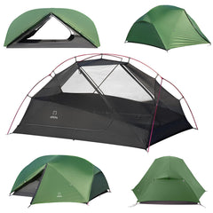 ATEPA ultralight two person tent setup in outdoor environment for hikers