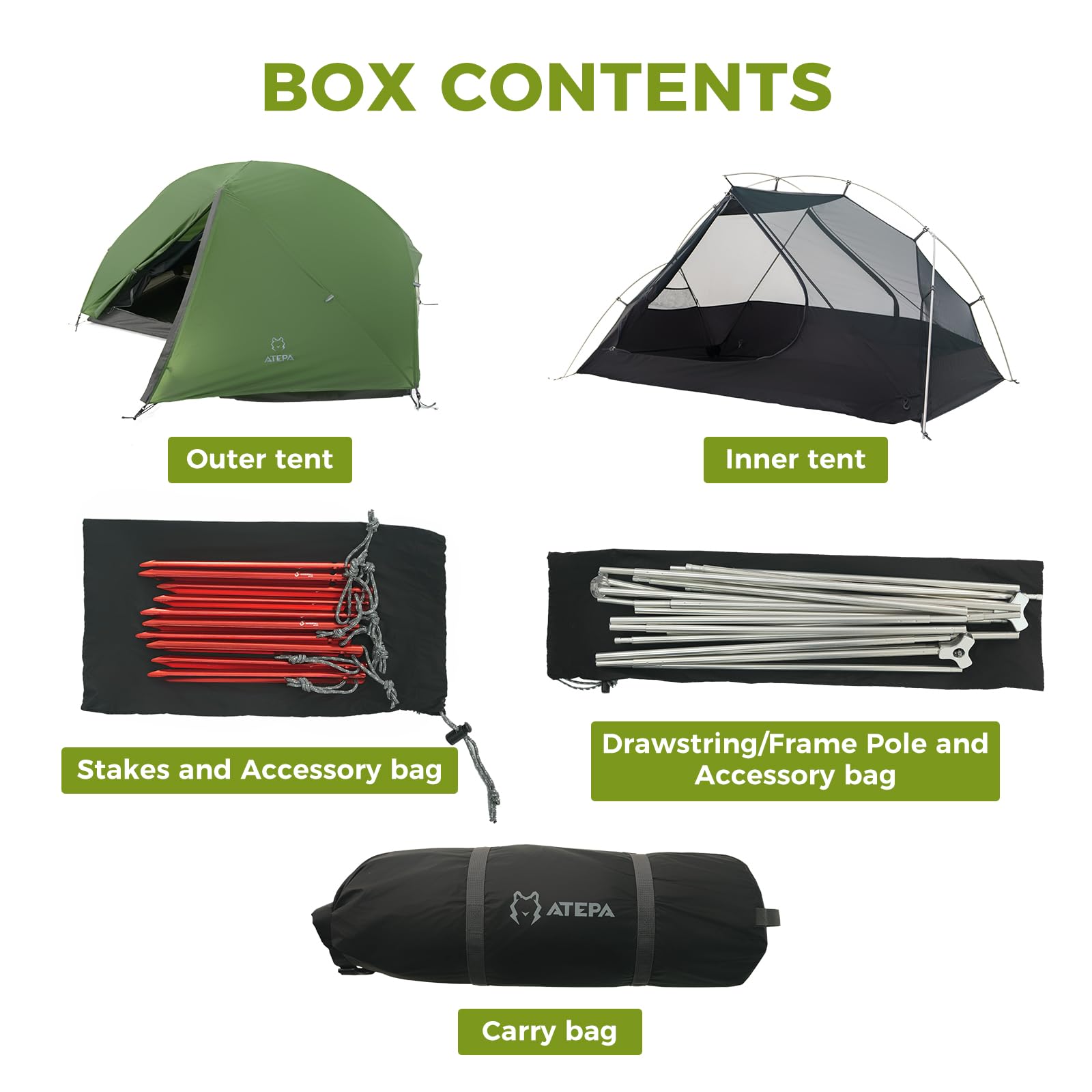 ATEPA all-season ventilation through mesh panels and top vents to reduce condensation.