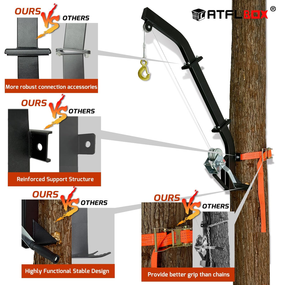 Atflbox 26ft steel cable deployment for heavy game handling