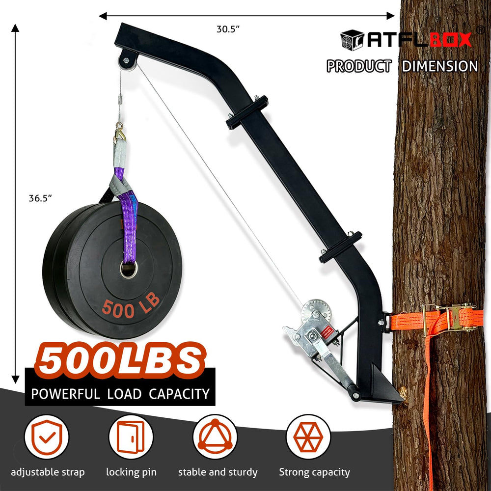 Atflbox 500lbs capacity hoist demonstrating rugged lifting capability