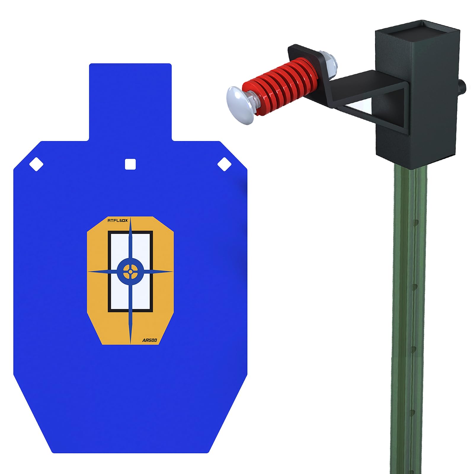 Atflbox AR500 torso silhouette target, 12x20 inches, durable practice target.