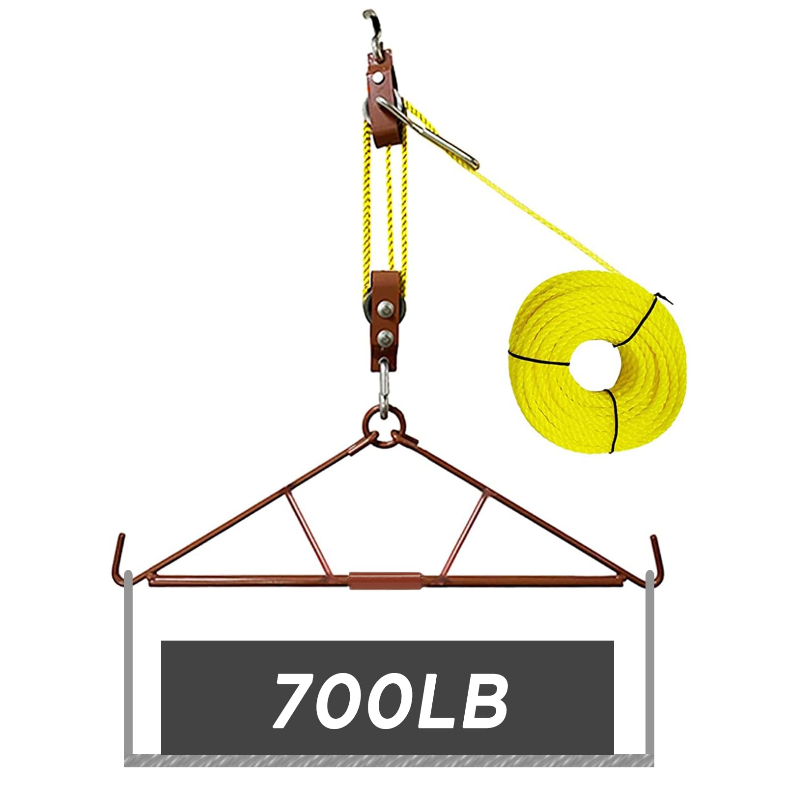 Atflbox game hoist gambrel assembly for quick setup and controlled lifting.