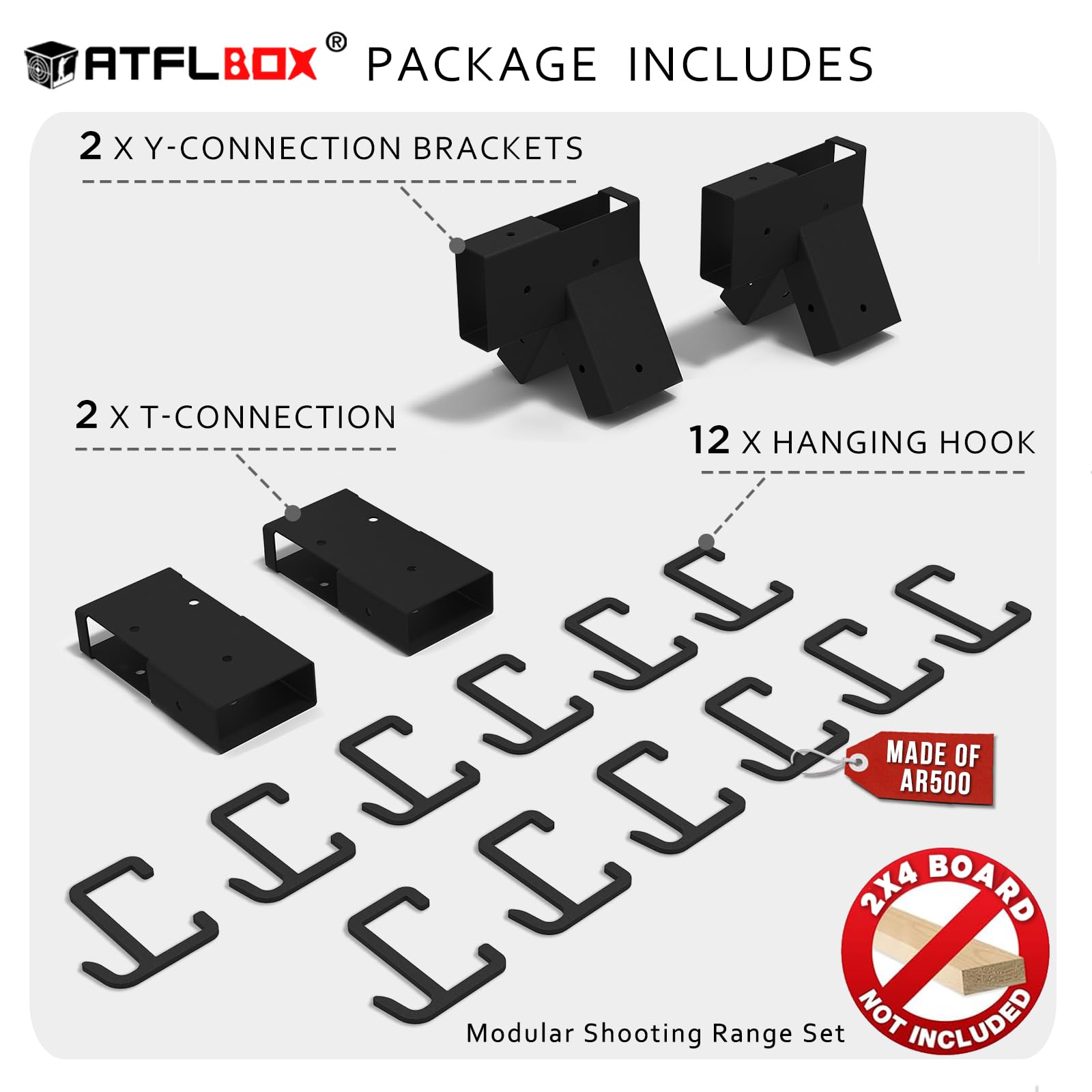 ATFLBOX Y-connector base assembly for easy range setup and sturdy framing