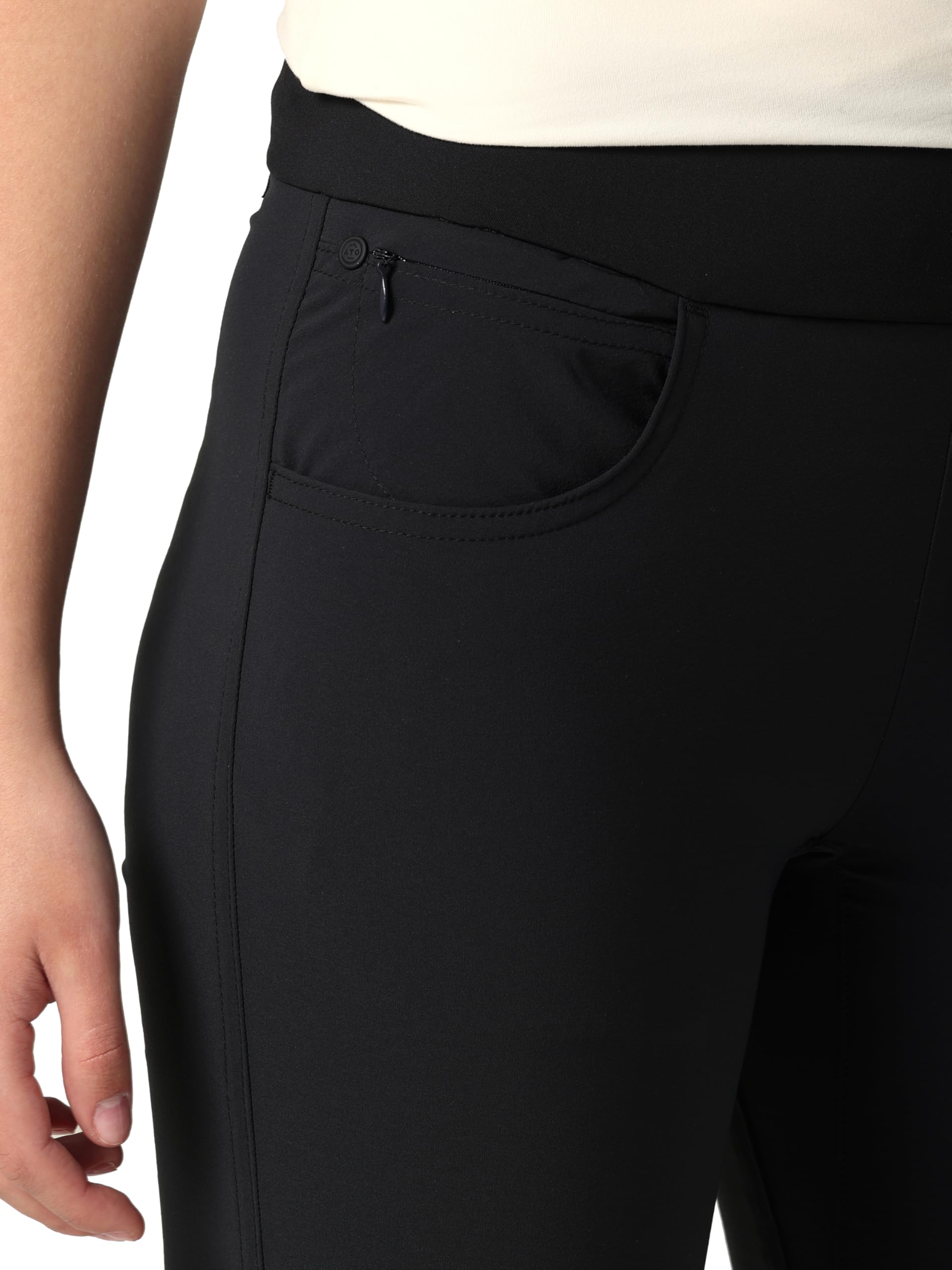 ATG by Wrangler FWDS hiking pants zipper detail for easy on/off.
