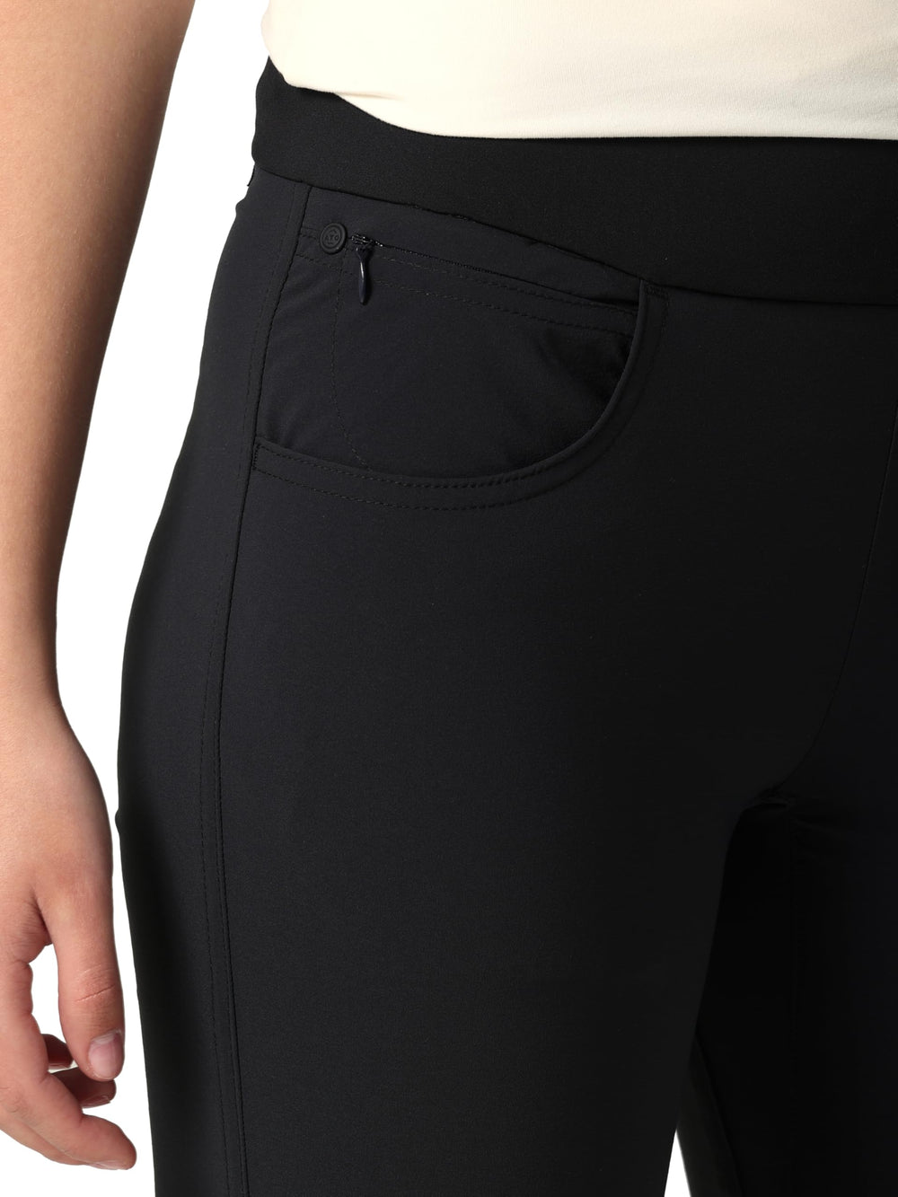ATG by Wrangler FWDS hiking pants zipper detail for easy on/off.