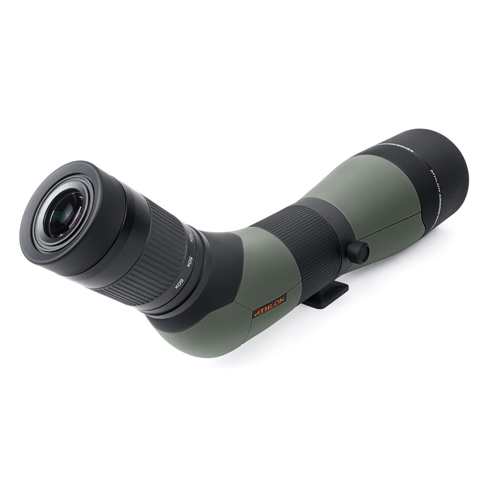 Athlon Optics Argos HD 20-60x85 fully multi-coated lenses deliver bright, true-color viewing.