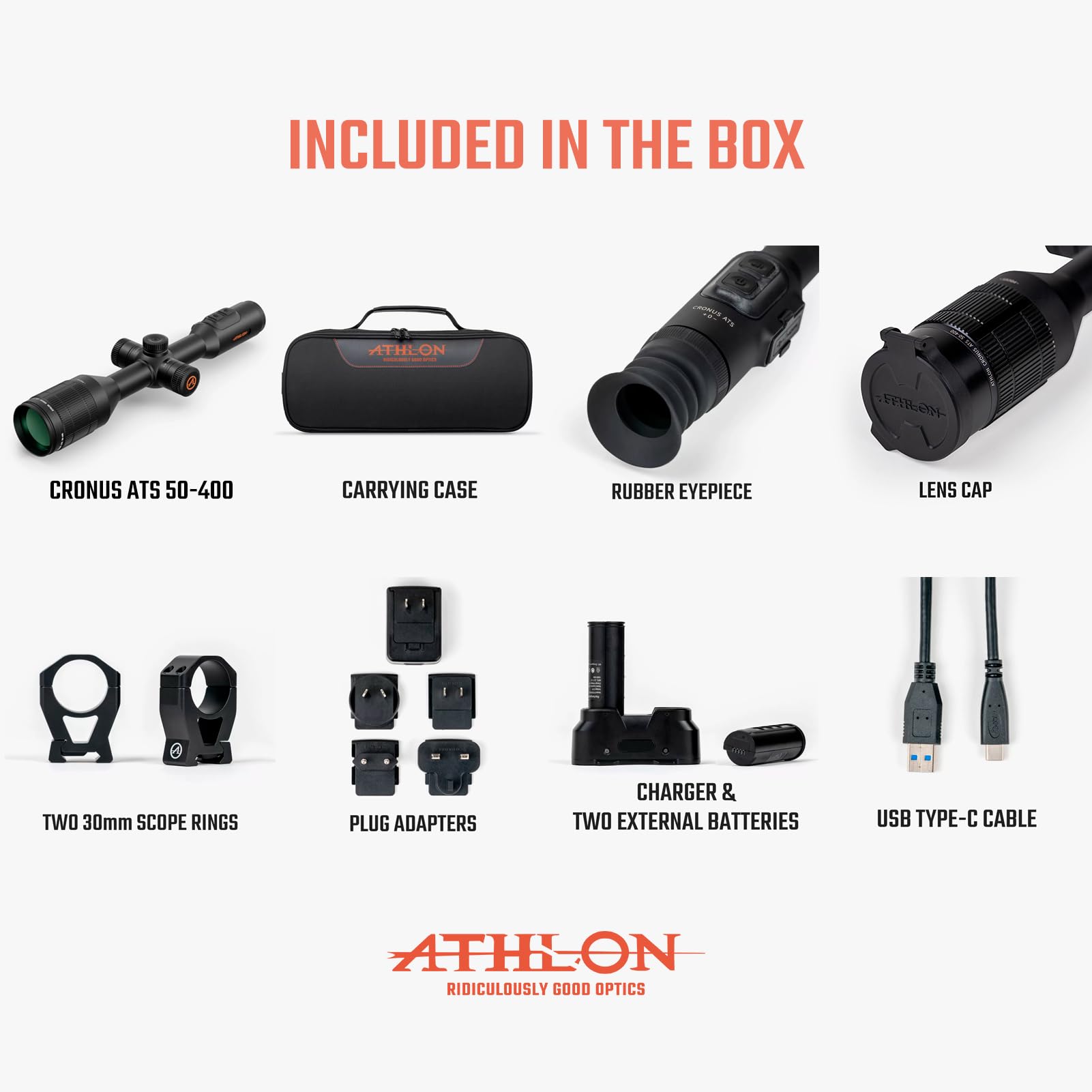 Athlon Cronus ATS 50-400 thermal sensor 12um pixel pitch, cleaner images for detail-rich scenes