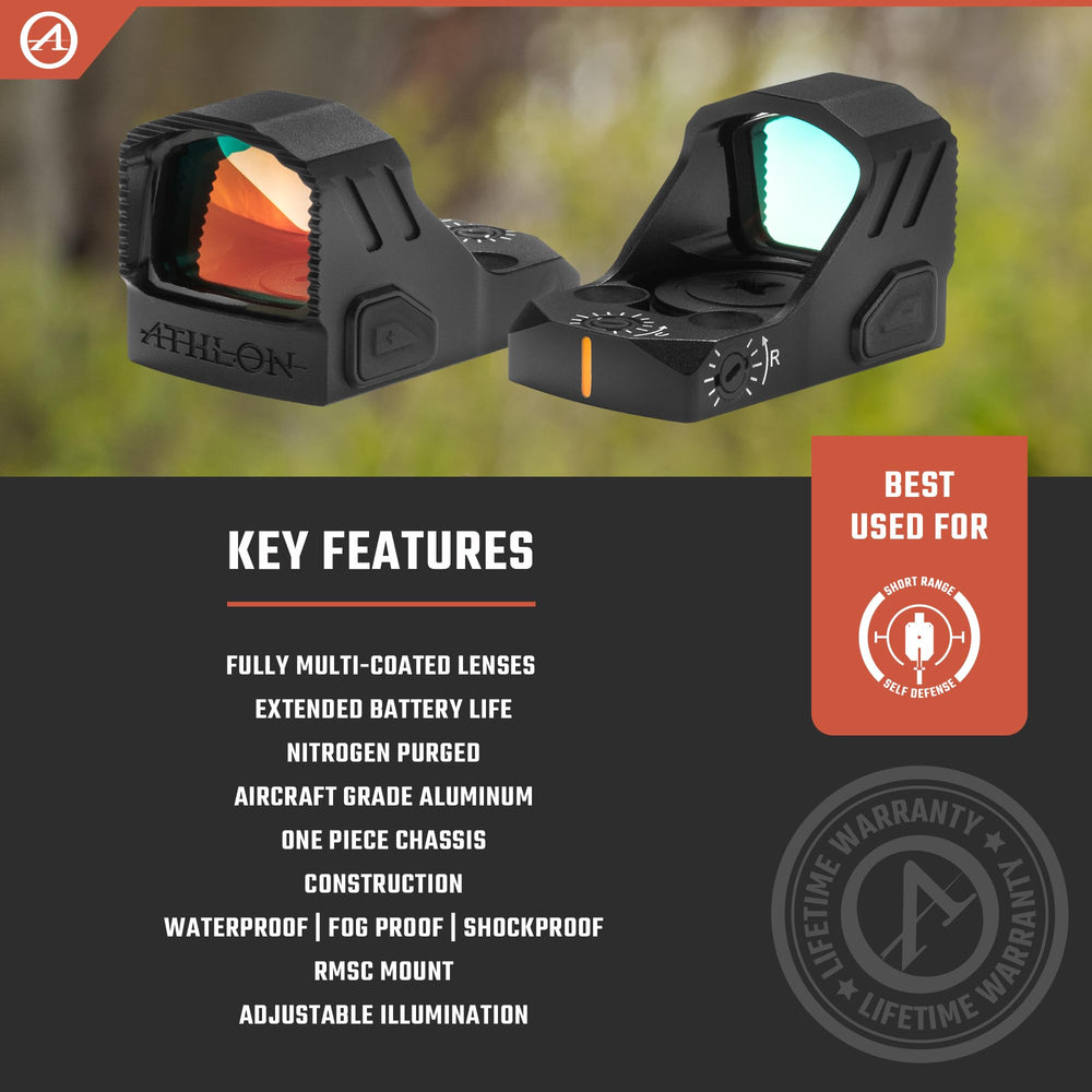 Athlon Midas EDC Pro compact, lightweight design simplifies mounting on diverse platforms.